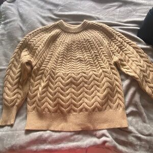 Cable knit tan Ann Taylor sweater XL Never worn